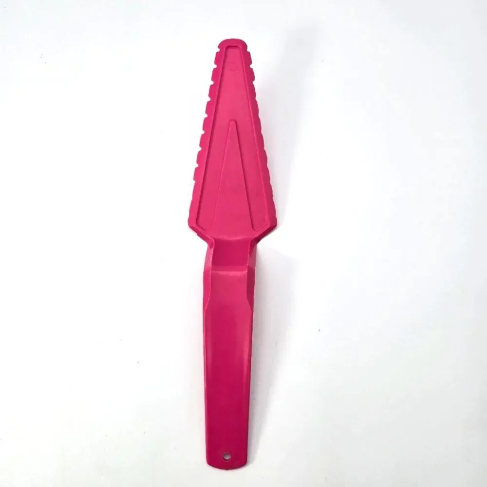 Vintage Tupperware magenta hot pink pie cake cut n serve server cutter knife